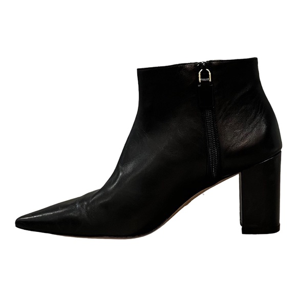 Stuart Weitzman Stuart 75 Pointed Toe Block Heel Ankle Bootie - Picture 6 of 15